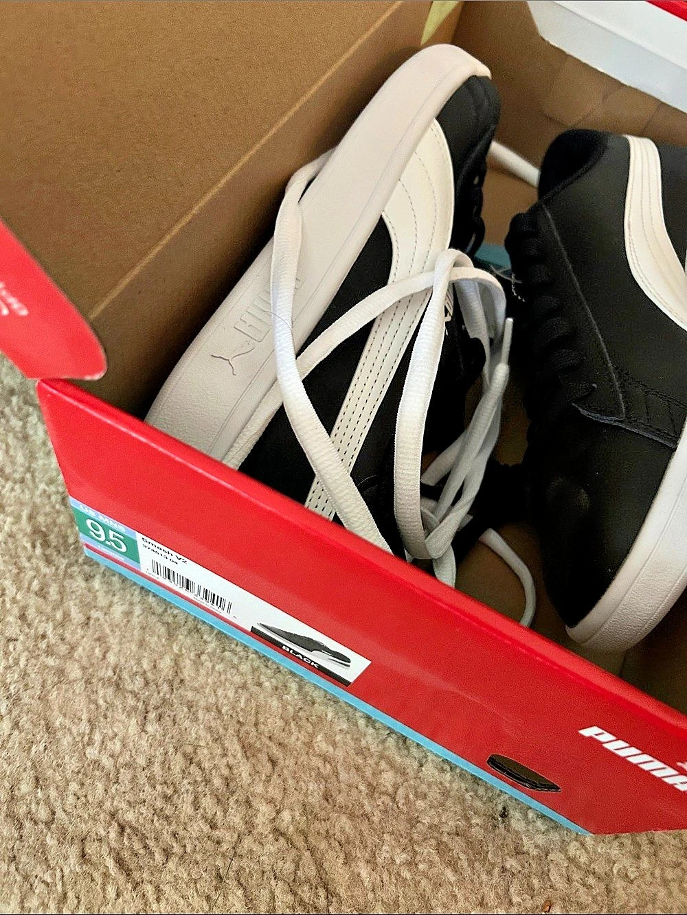 PUMA Smash V2 Black White Black & White Sneakers